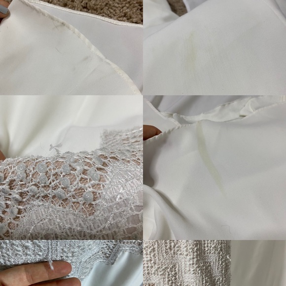 Tadashi Shoji Too White Gray Gown - Picture 13 of 13